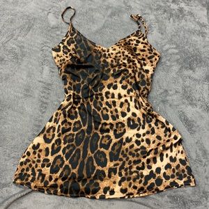 🎉5 for &35🎊 Nasty Gal bodycon dress lingerie leopard cheeta print